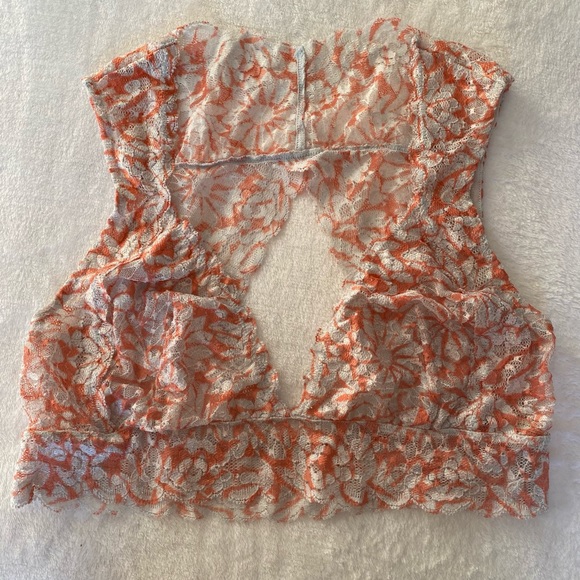 Free People Other - Intimately Free People Lace Racerback V-Neck Bralette Size Large